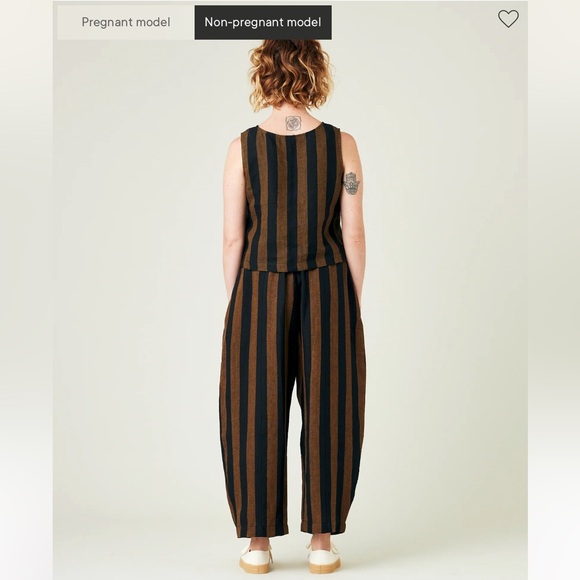 Beyond Nine Rudy and Black Stripe Linen Mabel Pant, XS - Picture 2 of 9